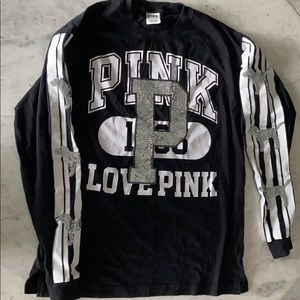 PINK long sleeve sequin shirt